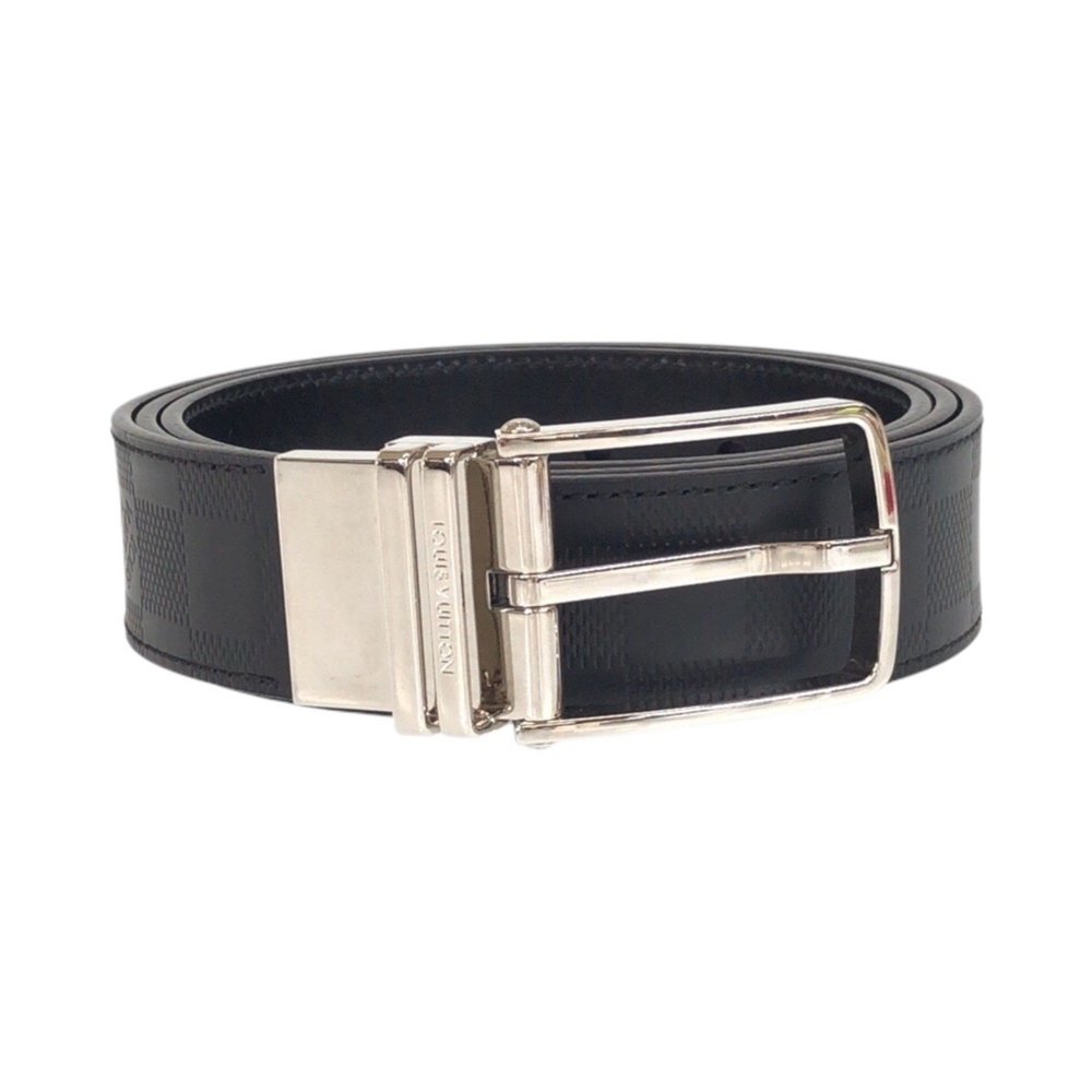 LOUIS VUITTON Damier Infini Santur 105 42 Black with Silver Hardware, Leather